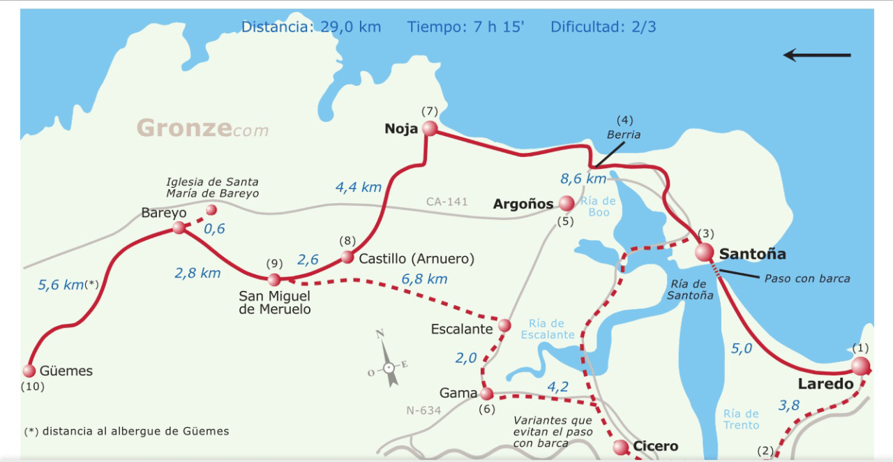 11ª Tappa – da Laredo a&nbsp;Guemes