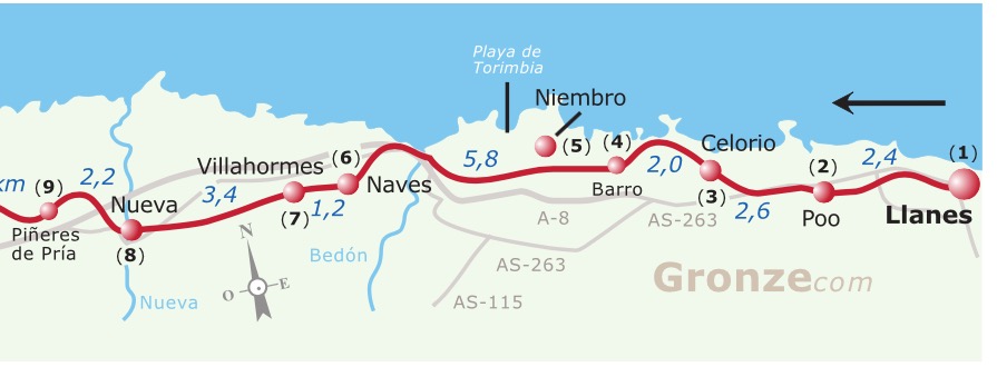 18ª Tappa – da Llanes a&nbsp;Pineres