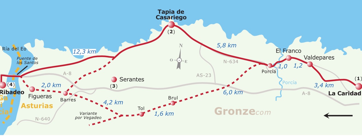 27ª Tappa – da La Caridad a&nbsp;Ribadeo
